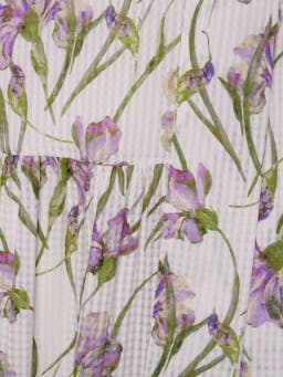 Lilac iris Lubava cotton silk dress  Vilshenko    - Collagerie