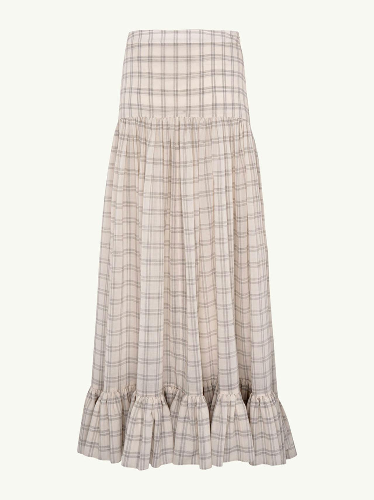 Grey check Maria skirt