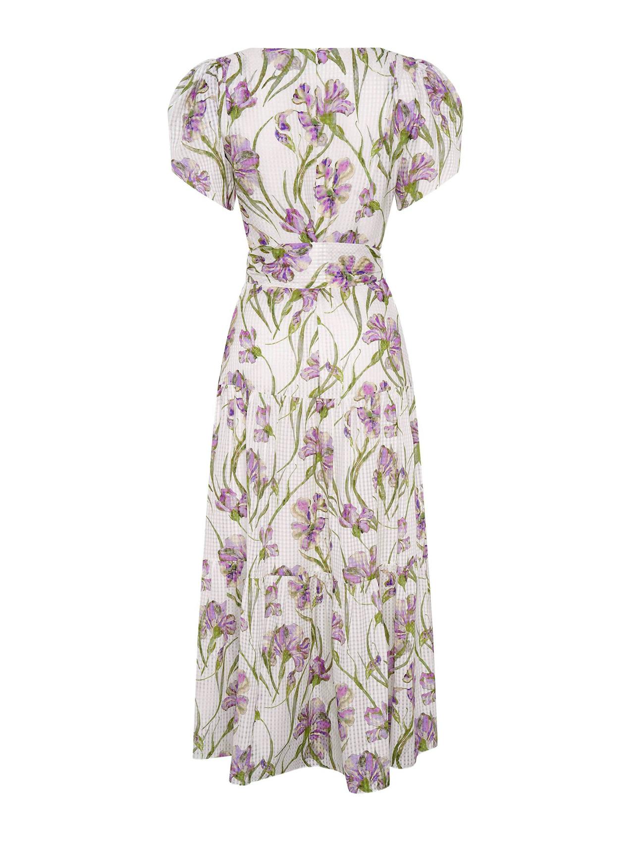 Lilac iris Lubava cotton silk dress  Vilshenko    - Collagerie