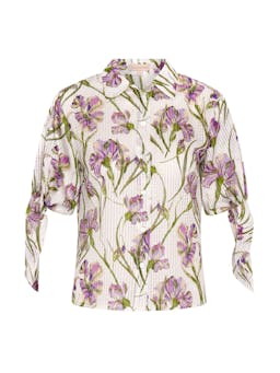 Lilac Iris Pelageya silk cotton blouse Blouse Vilshenko    - Collagerie