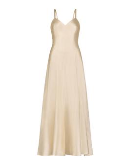 Champagne satin swing dress Clothing Marina Moscone    - Collagerie