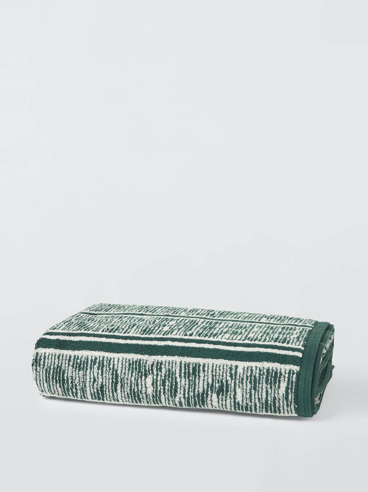 Ikat hand towel, leaf green