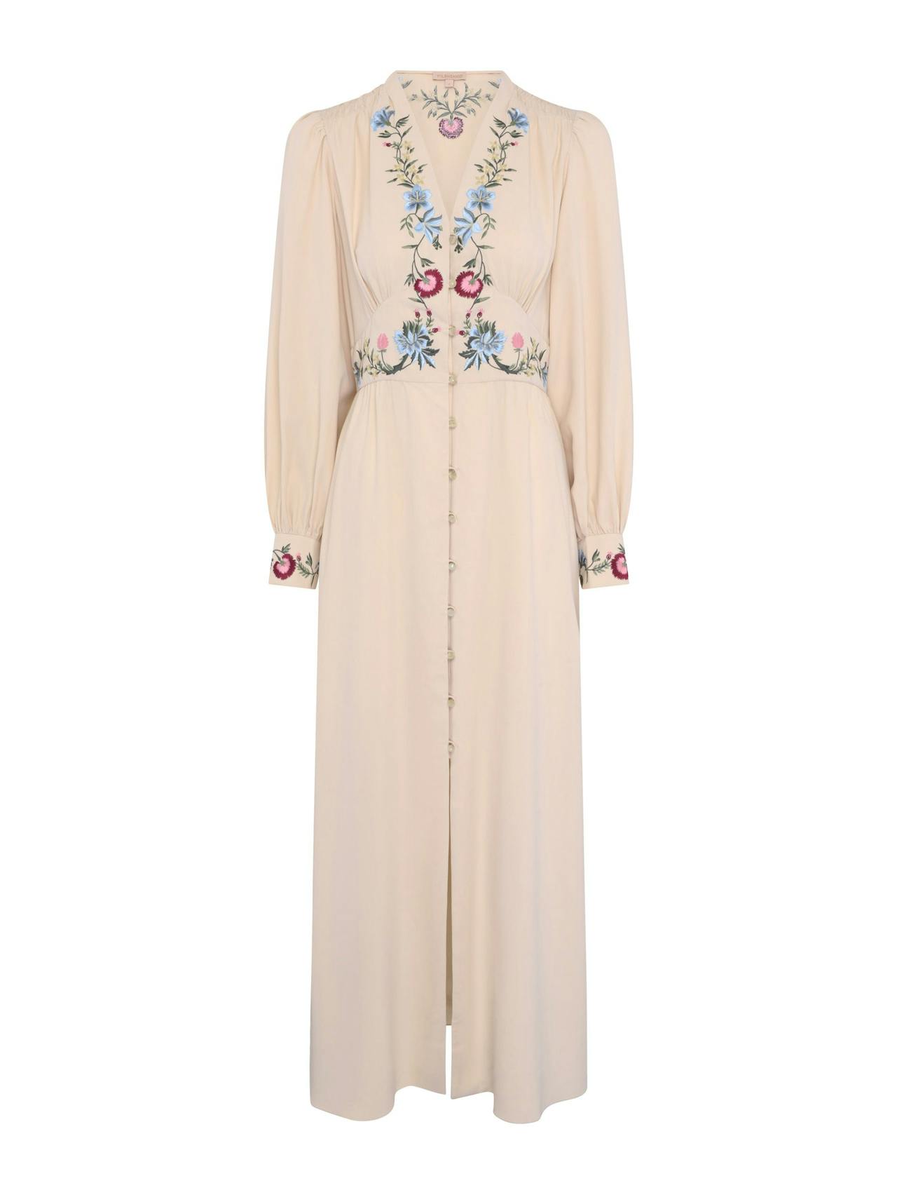 Cream Liya sandwash silk dress