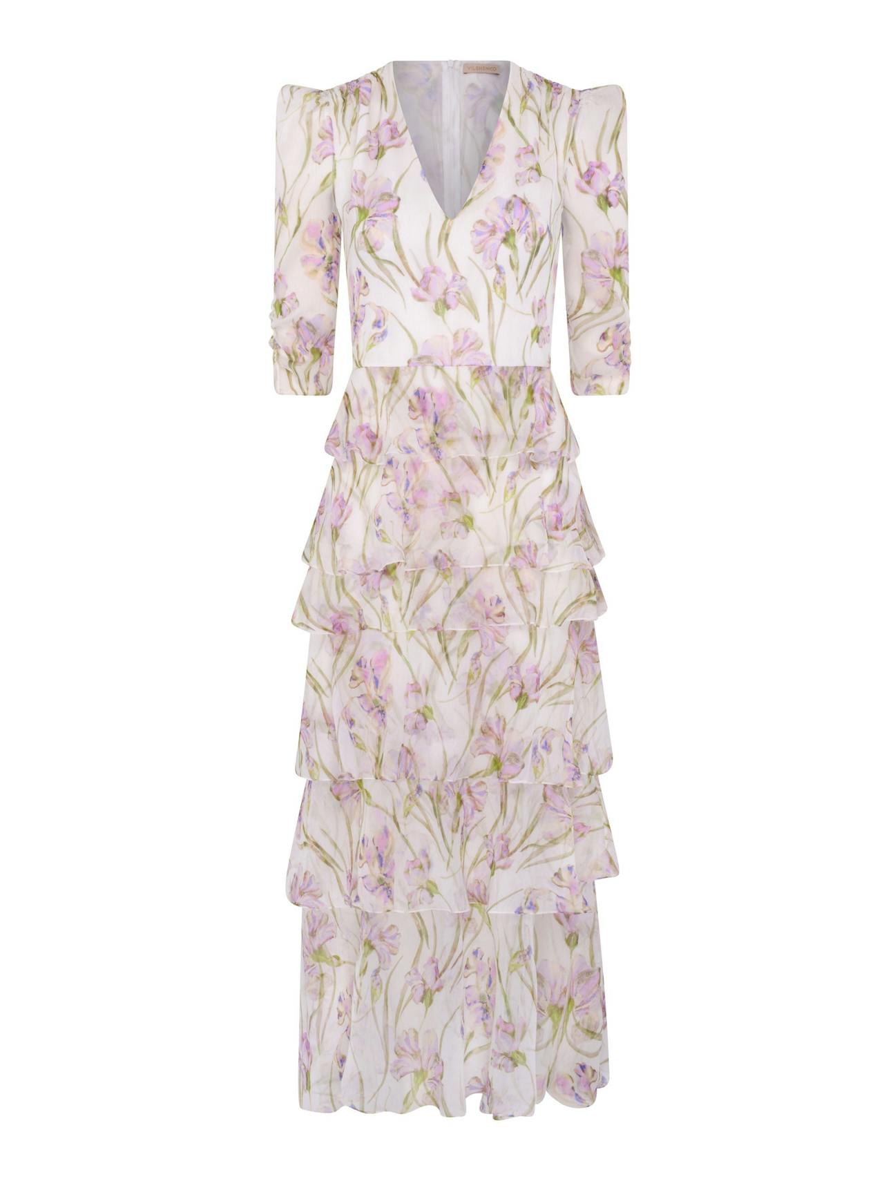 Lilac Iris Ester silk dress