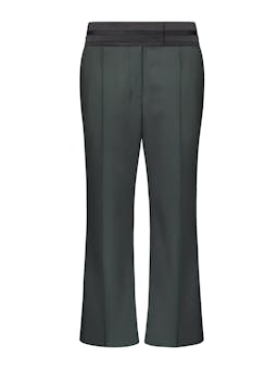 Verde Apli cropped flare trouser with slit Clothing Marina Moscone    - Collagerie