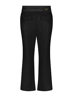 Black cropped flare trouser with slit Clothing Marina Moscone    - Collagerie