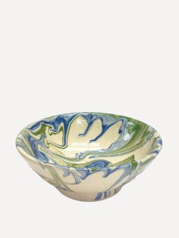 Blue swirl serving bowl bowls Arbala    - Collagerie