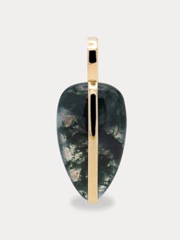 Moss Agate small pebble pendant | 14K Jewellery & Watches By Pariah    - Collagerie