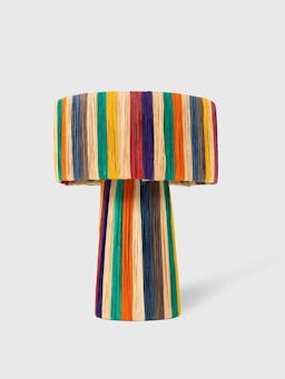 Rainbow raffia lamp  Flukette    - Collagerie