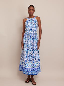 Damask blue Colomba dress Dresses Cara Cara    - Collagerie