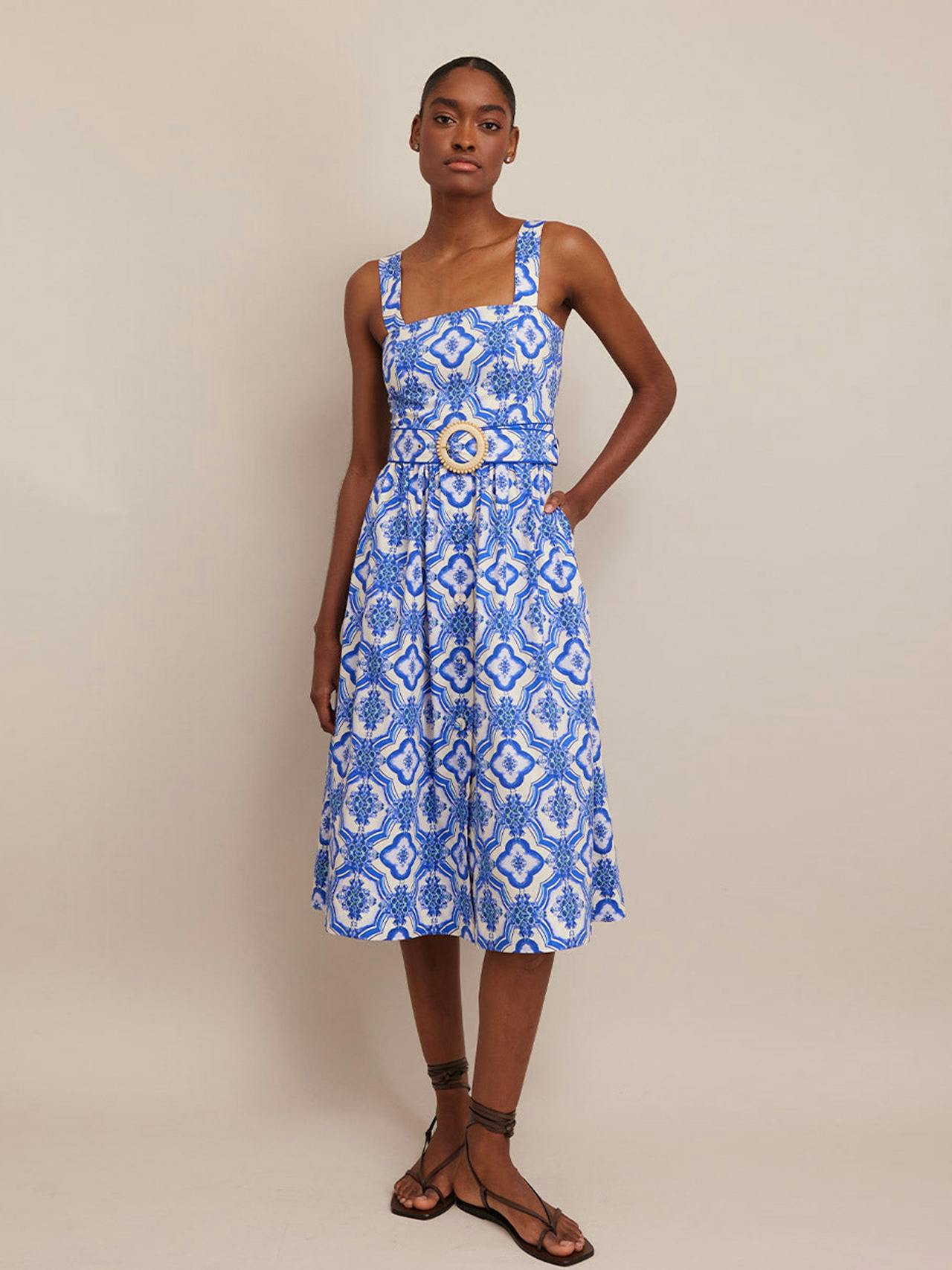 Belle tile blue Candace dress Dresses Cara Cara    - Collagerie