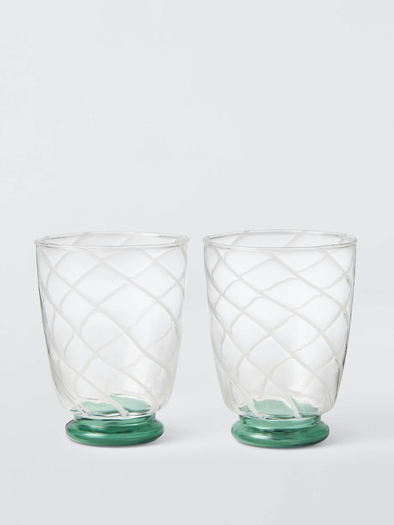 Green glass tumblers 105ml (set of 2)