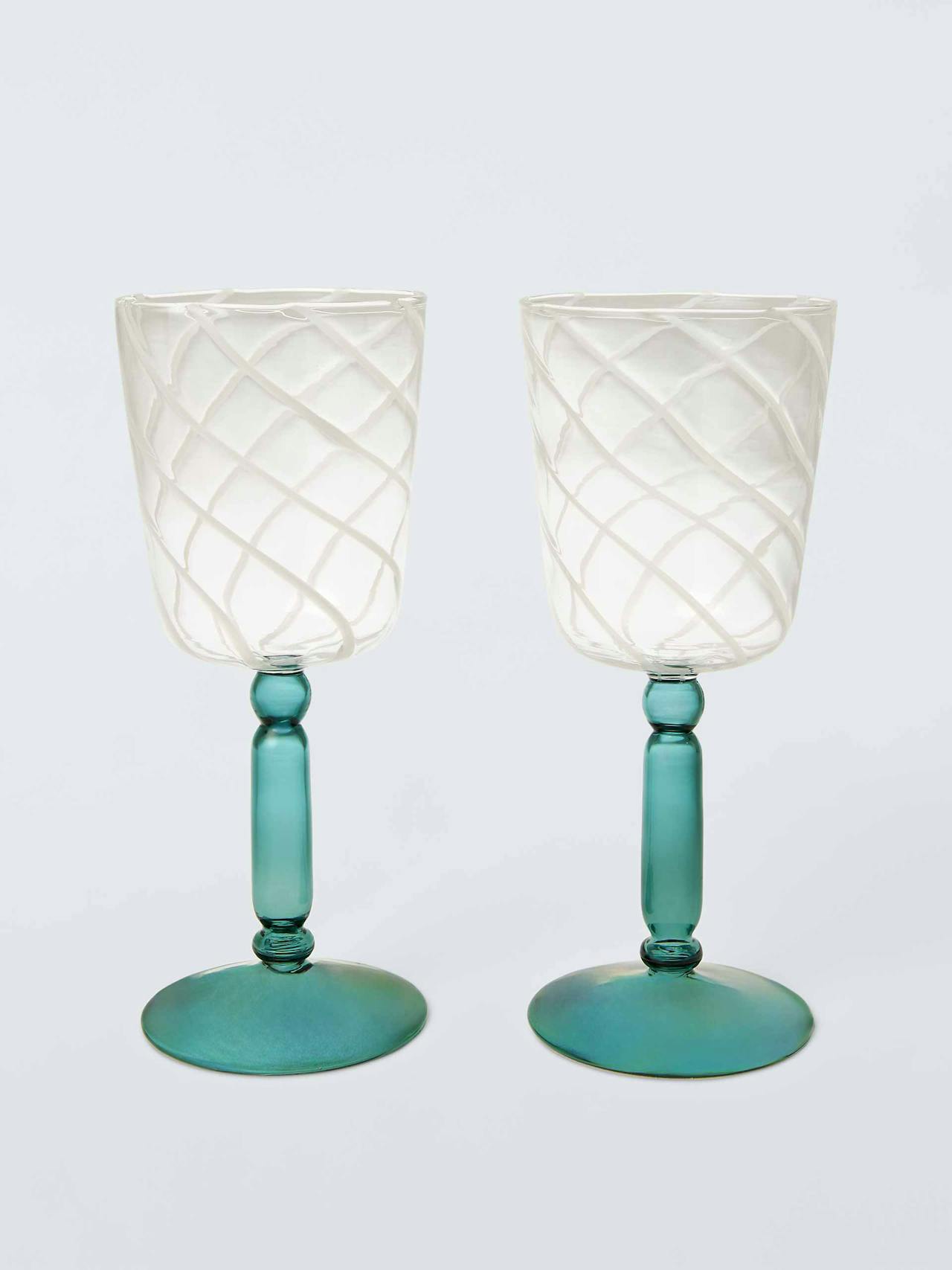 Wine glass, set of 2, 320ml, green