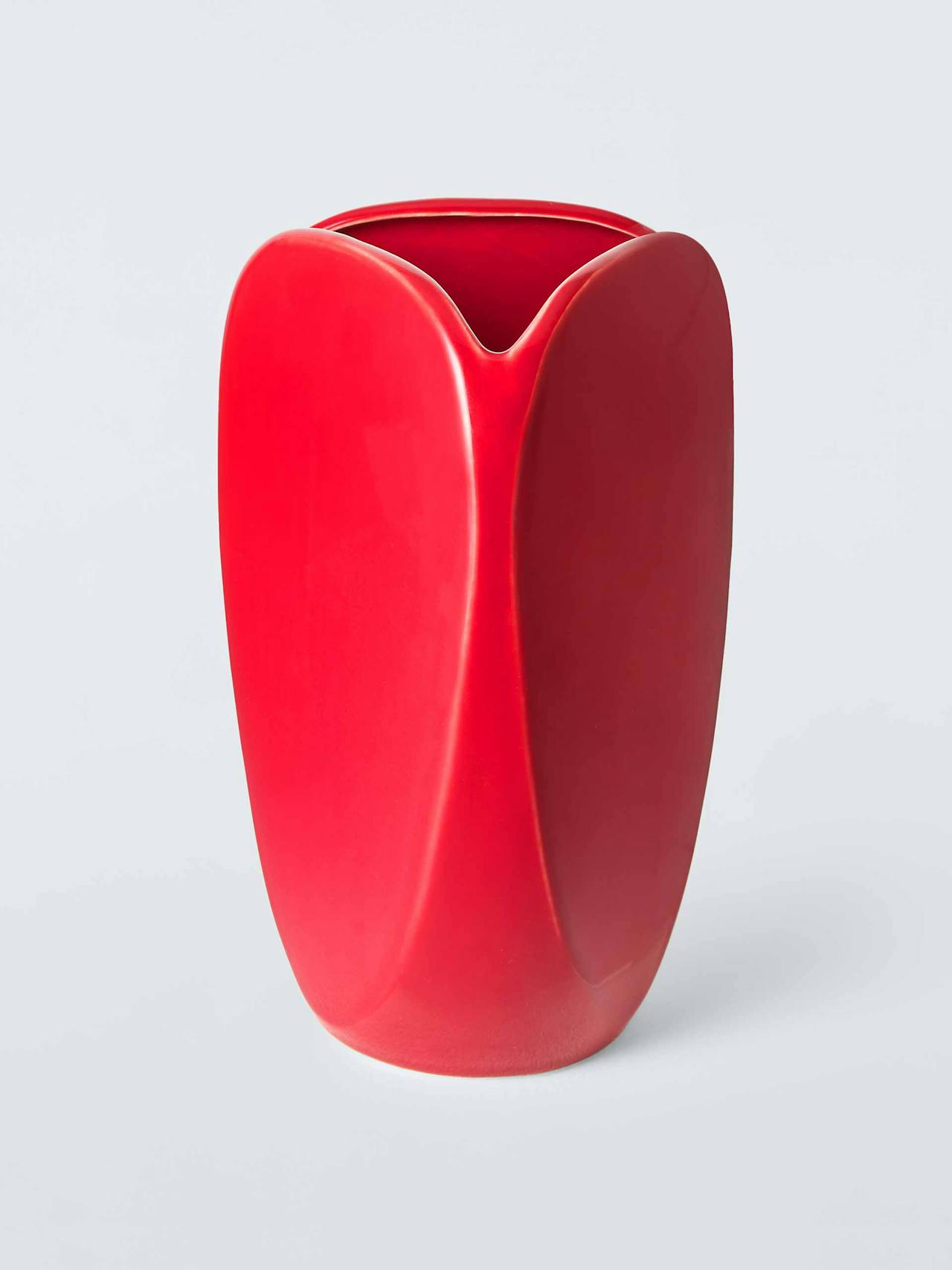 Stoneware vase, red