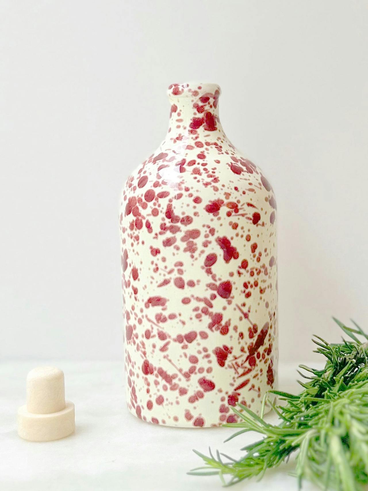 Cranberry oil and vinegar bottles  Hot Pottery    - Collagerie