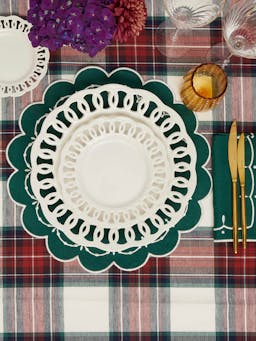 Poppy forest green placemat, set of 4 interiors Maison Margaux    - Collagerie