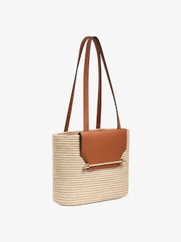 Raffia leather tan The Strathberry small basket The Strathberry Basket (Small) Strathberry    - Collagerie