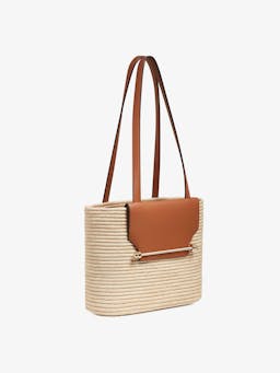 Raffia leather tan The Strathberry small basket The Strathberry Basket (Small) Strathberry    - Collagerie