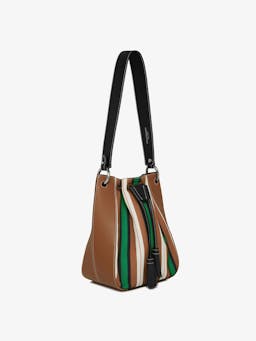 Chestnut, black and green stripe Bollo bag Strathberry x Collagerie Bollo Strathberry x Collagerie    - Collagerie