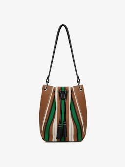 Chestnut, black and green stripe Bollo bag Strathberry x Collagerie Bollo Strathberry x Collagerie    - Collagerie