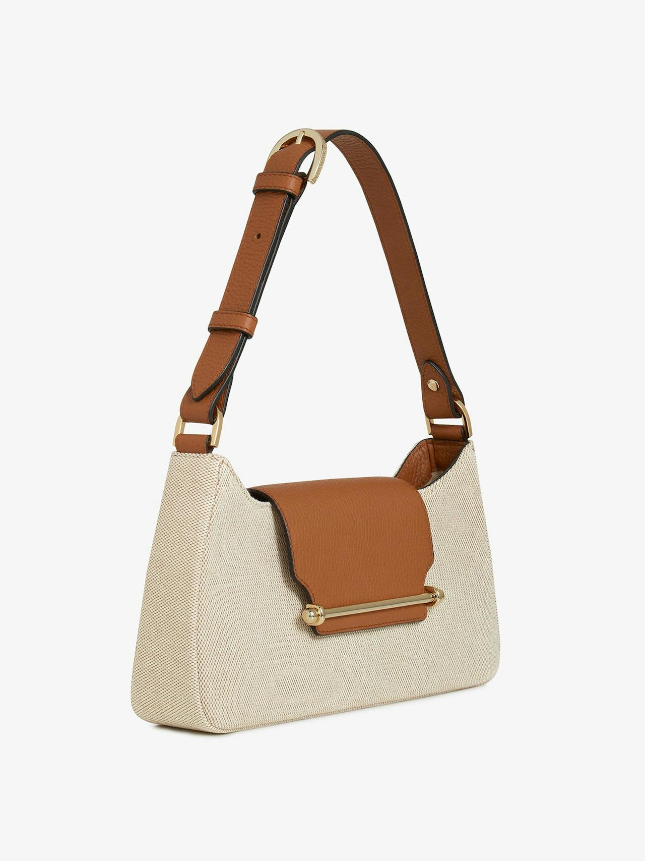 Canvas, ecru, tan Multrees Omni shoulder bag Multrees Omni Strathberry    - Collagerie