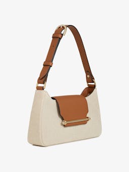 Canvas, ecru, tan Multrees Omni shoulder bag Multrees Omni Strathberry    - Collagerie