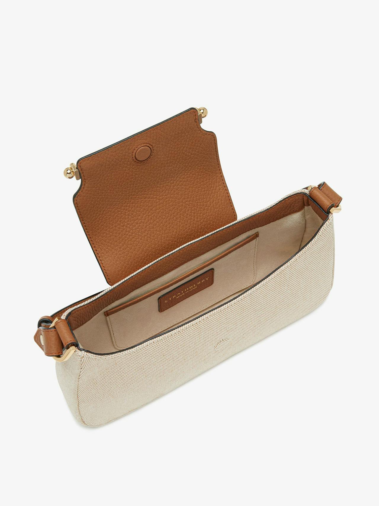 Canvas, ecru, tan Multrees Omni shoulder bag Multrees Omni Strathberry    - Collagerie