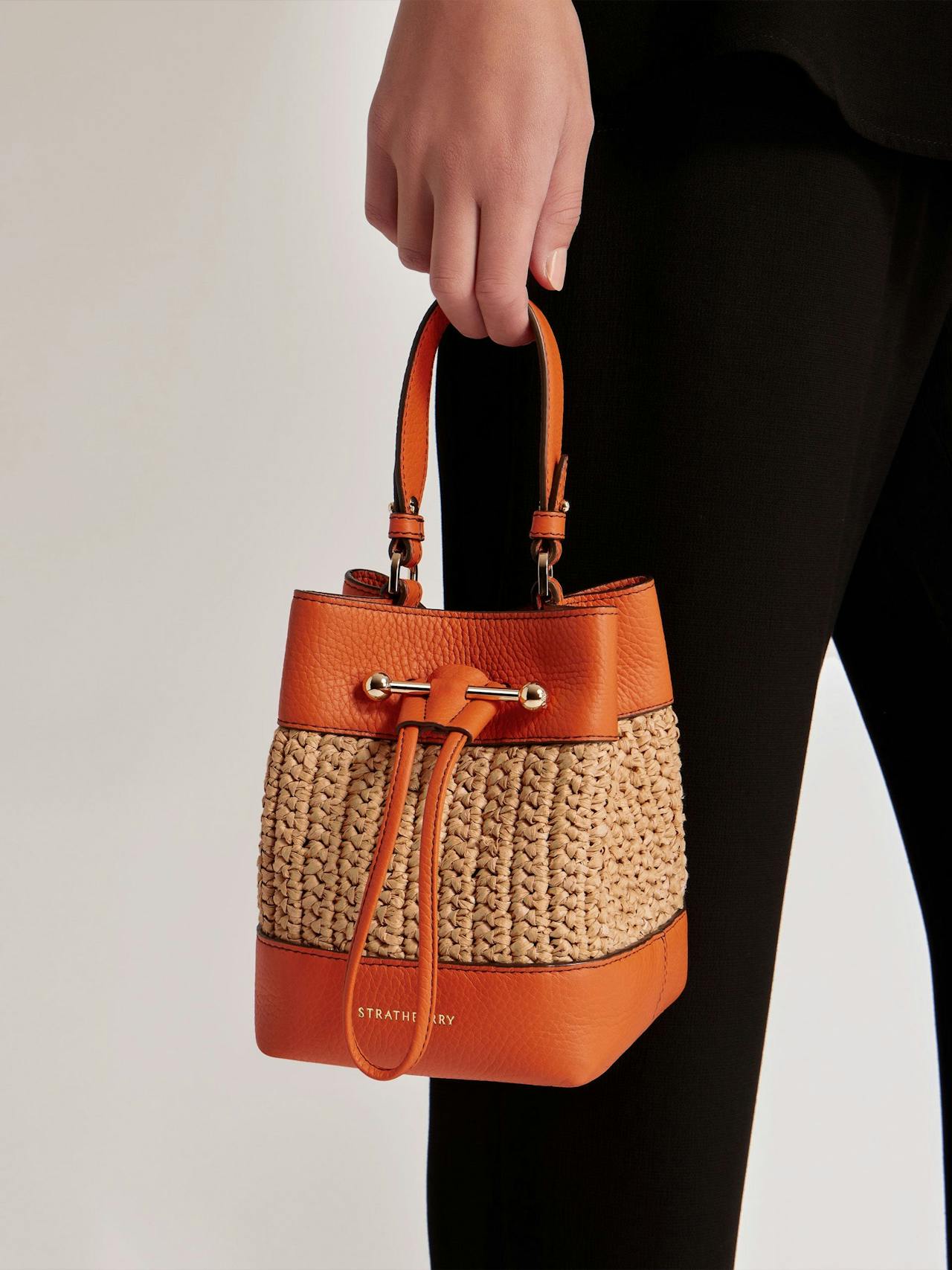 Raffia marmalade Lan Osette crossbody bag Lana Osette Strathberry    - Collagerie