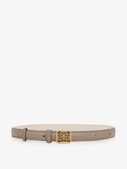 Macadamia Strathberry Monogram thin buckle belt Strathberry Monogram Thin Buckle Belt Strathberry    - Collagerie