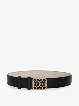 Black Strathberry Monogram wide buckle belt Strathberry Monogram Wide Buckle Belt Strathberry    - Collagerie