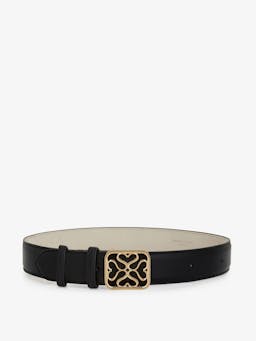 Black Strathberry Monogram wide buckle belt Strathberry Monogram Wide Buckle Belt Strathberry    - Collagerie