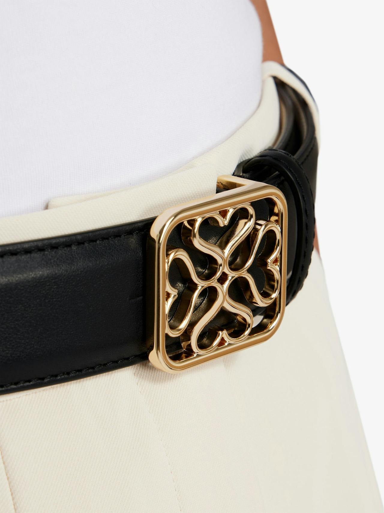 Black Strathberry Monogram wide buckle belt Strathberry Monogram Wide Buckle Belt Strathberry    - Collagerie