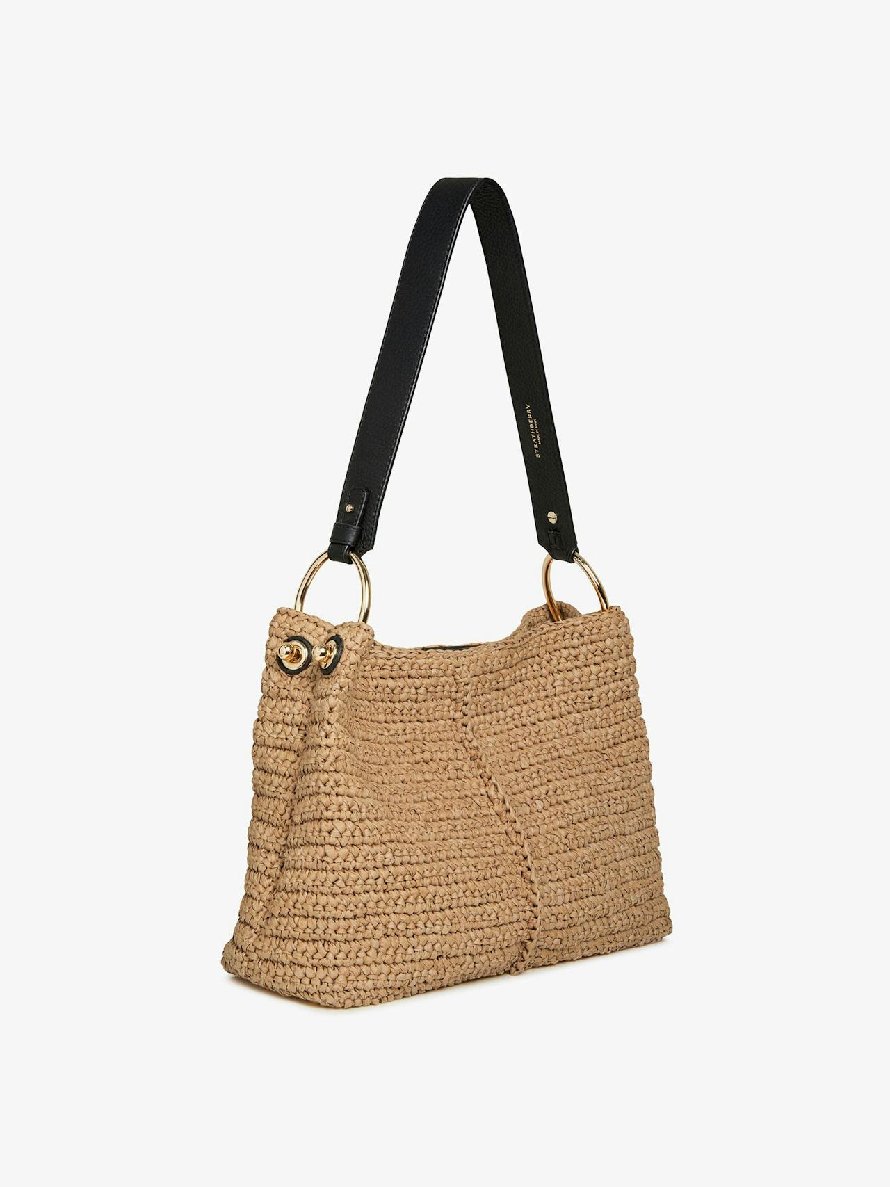 Raffia black Lana hobo bag Lana Hobo Strathberry    - Collagerie