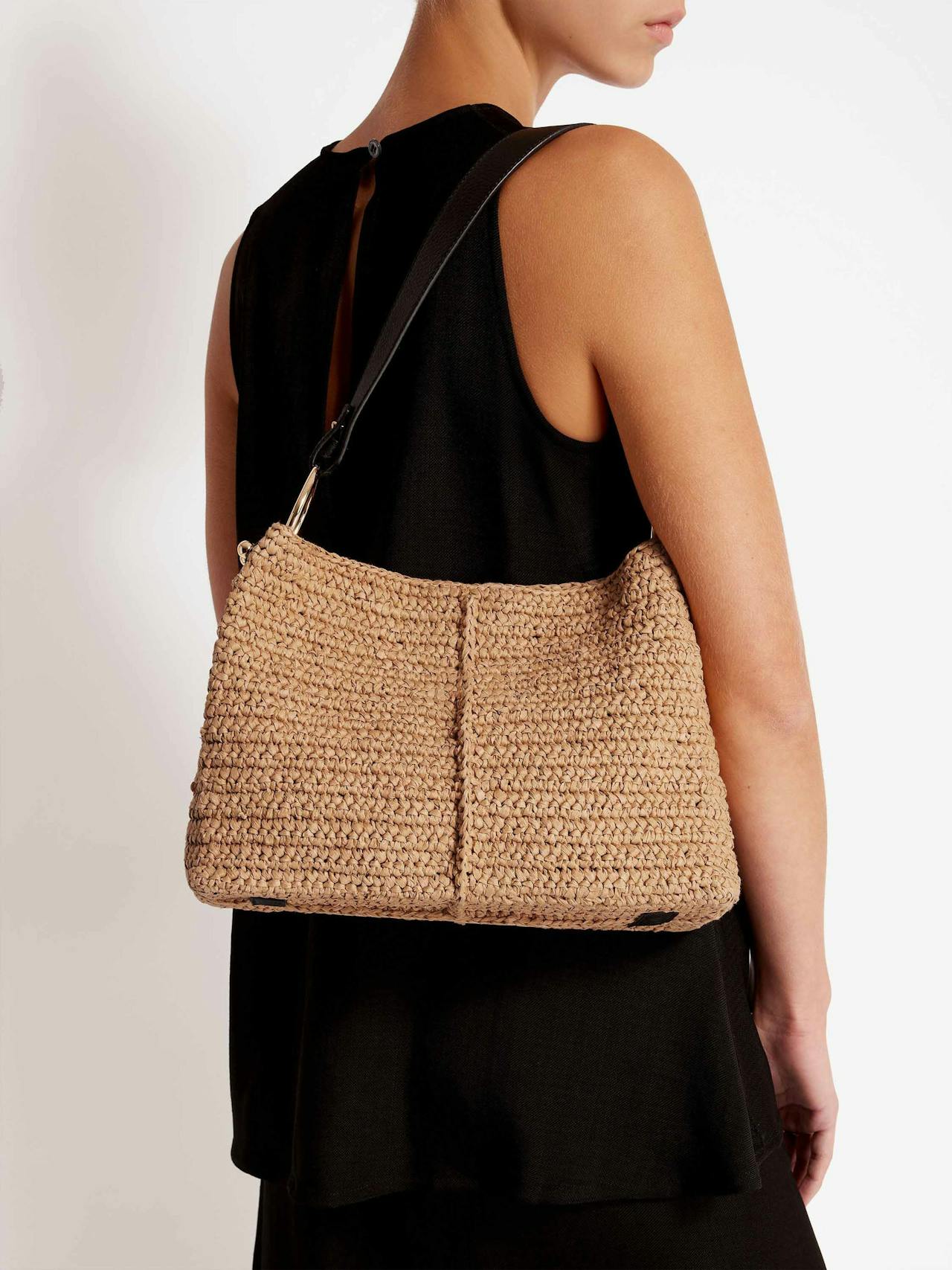 Raffia black Lana hobo bag Lana Hobo Strathberry    - Collagerie