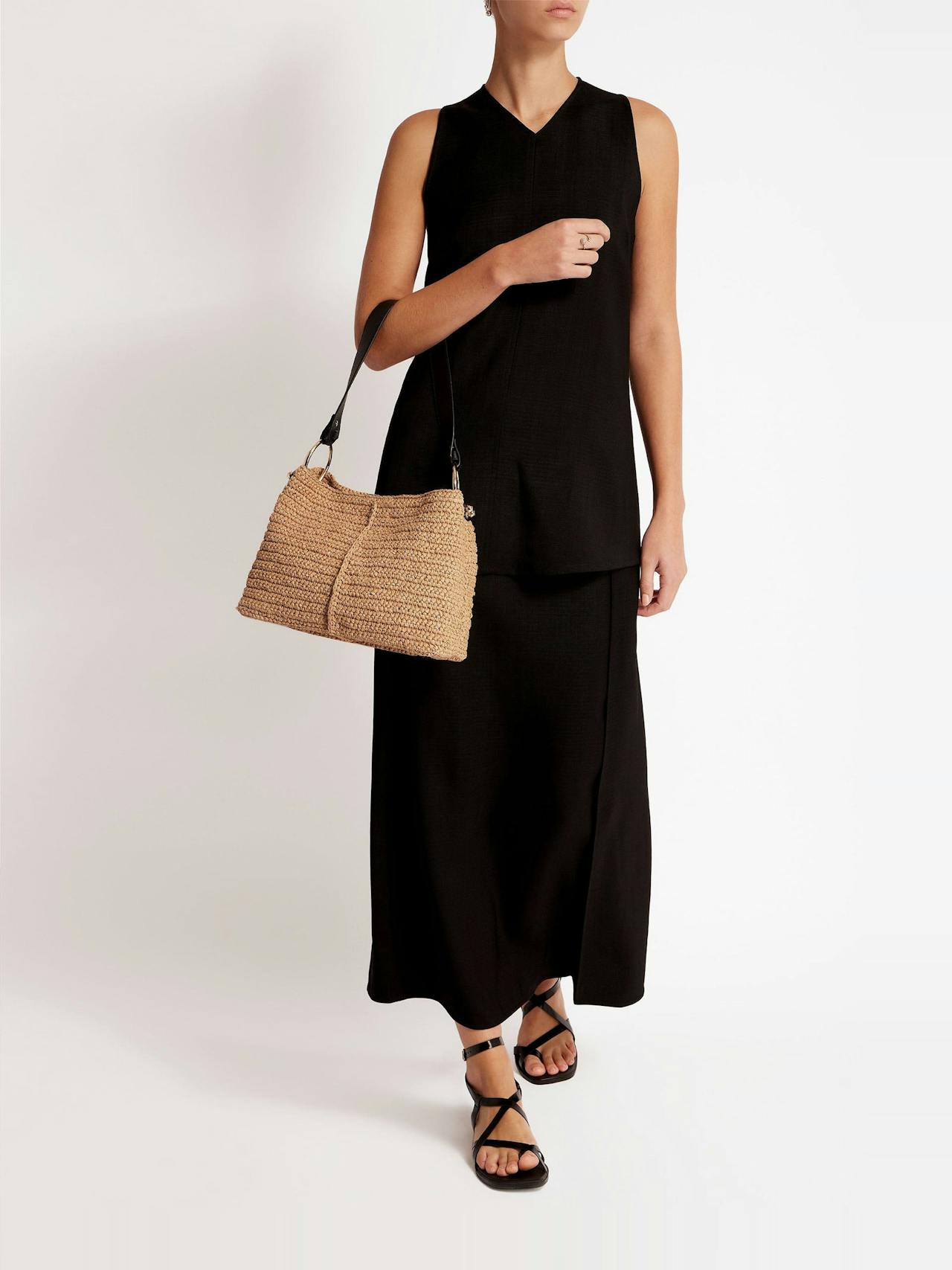 Raffia black Lana hobo bag Lana Hobo Strathberry    - Collagerie