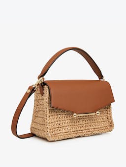 Raffia tan Mosaic Nano crossbody bag Mosaic Nano Strathberry    - Collagerie