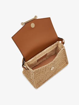 Raffia tan Mosaic Nano crossbody bag Mosaic Nano Strathberry    - Collagerie