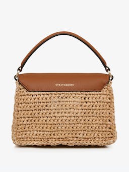 Raffia tan Mosaic Nano crossbody bag Mosaic Nano Strathberry    - Collagerie