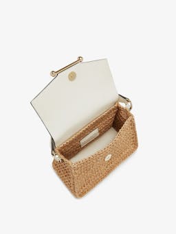 Raffia vanilla Mosaic Nano crossbody bag Mosaic Nano Strathberry    - Collagerie