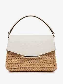 Raffia vanilla Mosaic Nano crossbody bag Mosaic Nano Strathberry    - Collagerie