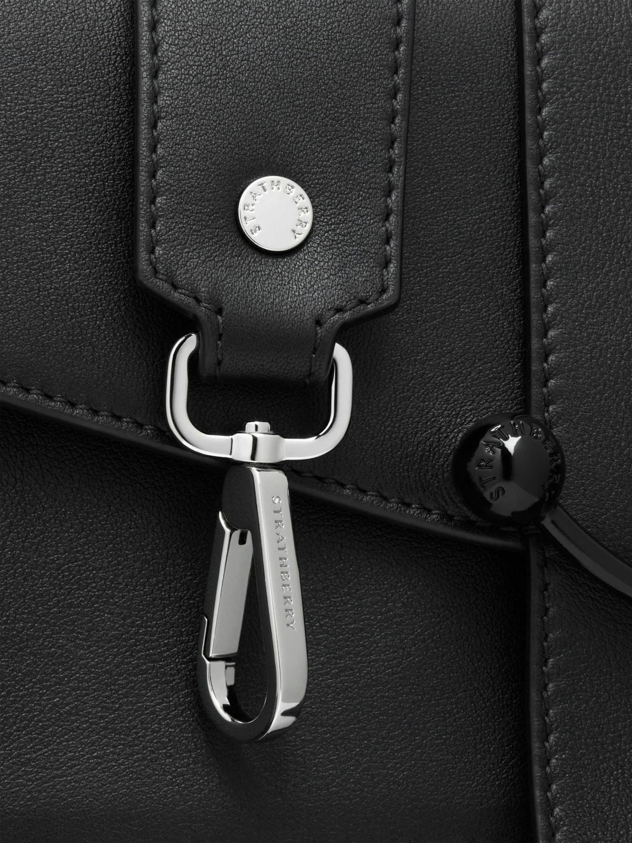 Black coated bar with silver hardware Mini crescent bag Mini Crescent Strathberry    - Collagerie