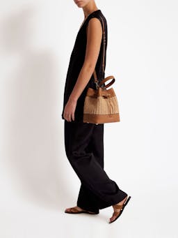 Raffia tan Osette midi bag Osette Midi Strathberry    - Collagerie