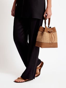 Raffia tan Osette midi bag Osette Midi Strathberry    - Collagerie