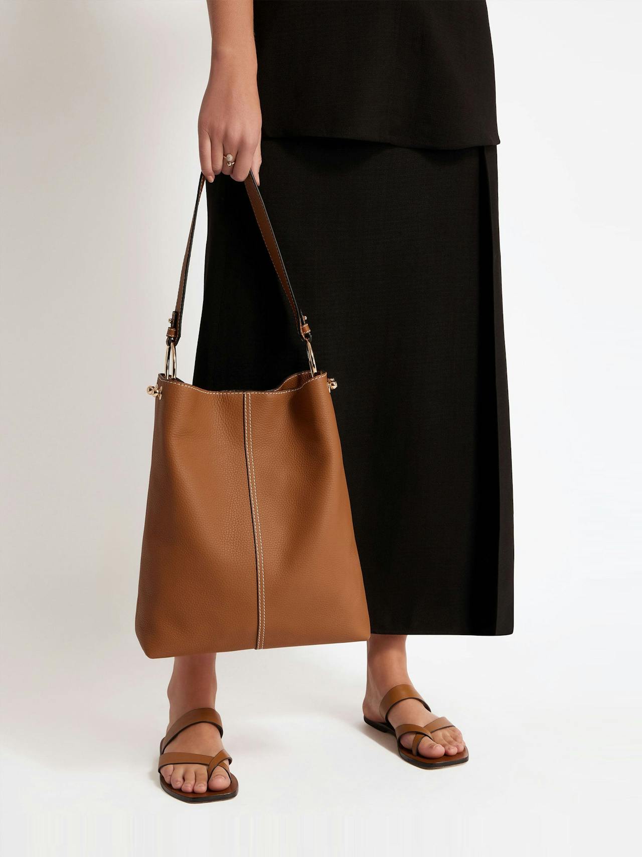 Tan Lana hobo midi bag Lana Hobo Midi Strathberry    - Collagerie