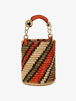 Raffia marmalade natural Crescent basket bag Crescent Basket Strathberry    - Collagerie