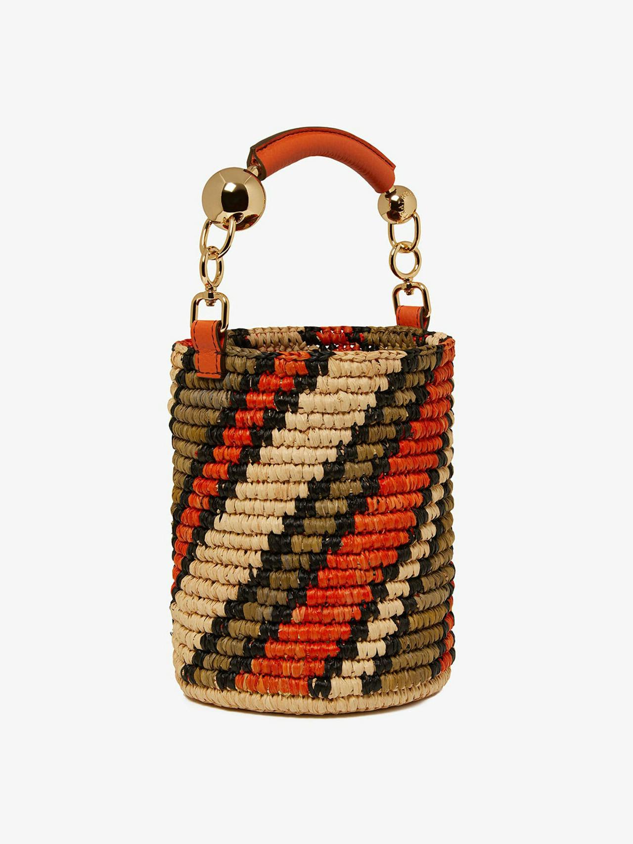 Raffia marmalade natural Crescent basket bag Crescent Basket Strathberry    - Collagerie