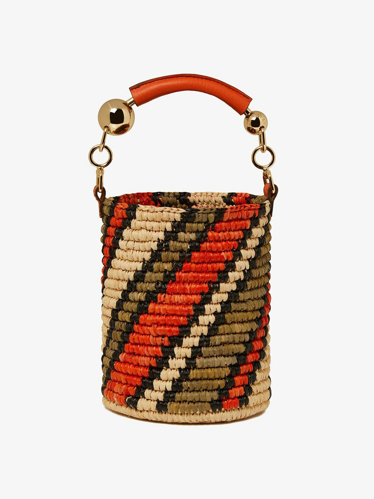 Raffia marmalade natural Crescent basket bag