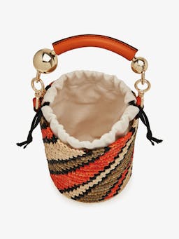 Raffia marmalade natural Crescent basket bag Crescent Basket Strathberry    - Collagerie