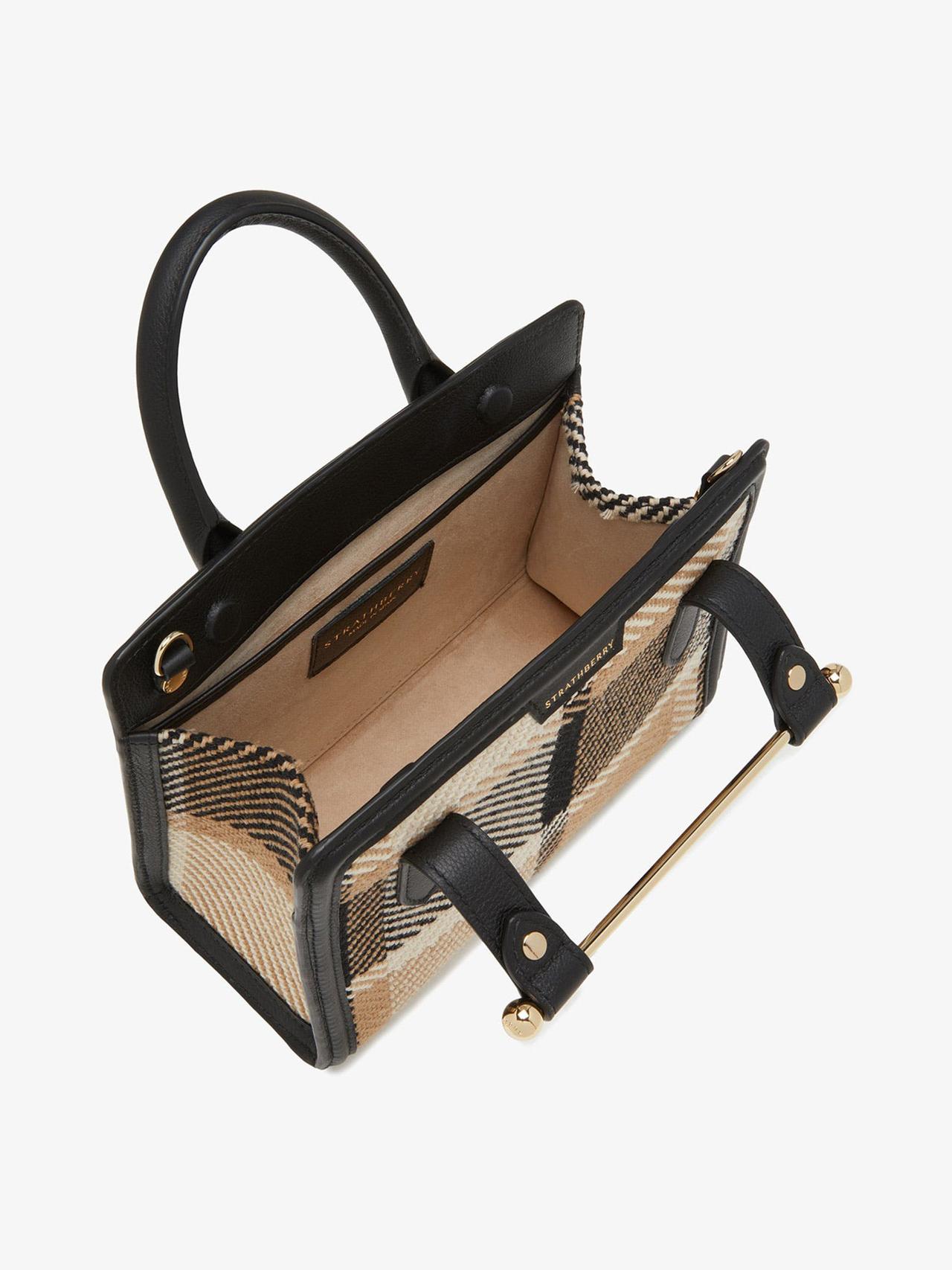 Black and camel tartan mini tote The Strathberry Mini Tote Strathberry    - Collagerie