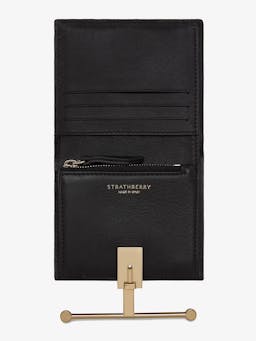 Black lizard-embossed leather Melville street wallet Melville Street Wallet Strathberry    - Collagerie